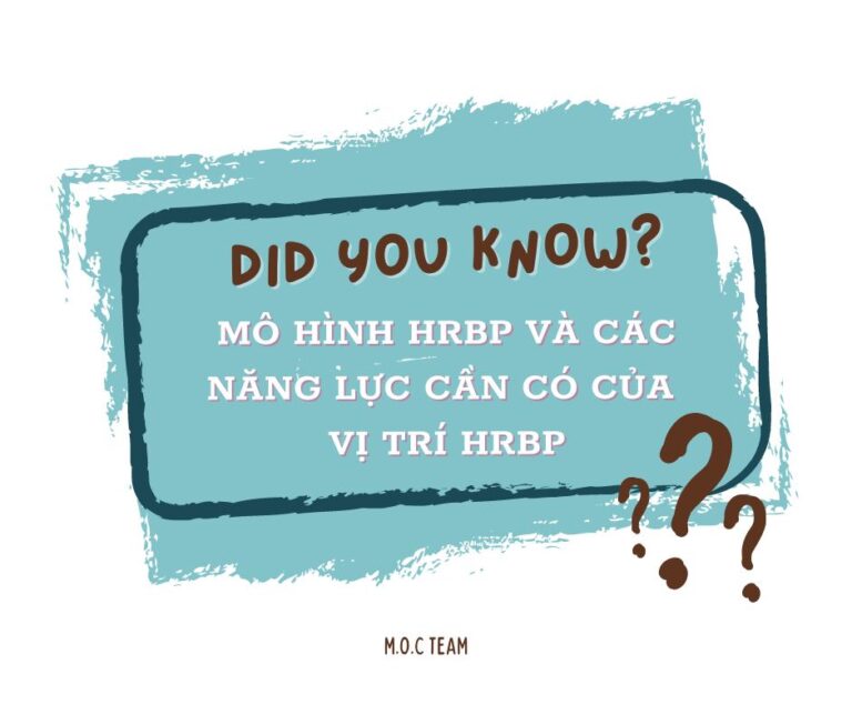 MÔ HÌNH HRBP VÀ CÁC NĂNG LỰC CẦN CÓ CỦA VỊ TRÍ HRBP